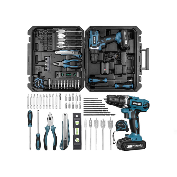 44 Piece Cordless Tool Kit With Drill PzDeals