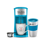 Single Serve Mini Travel Coffee Maker & Travel Mug Coffee Tumbler (4 Colors)