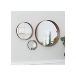 Set of 3 Round Copper Wall Mirrors