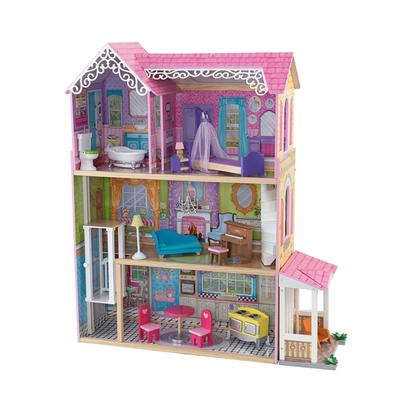 KidKraft Casa de muñecas de madera Sweet &amp; Pretty con ascensor