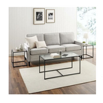 3 Piece Nesting Side Top Coffee Table Set
