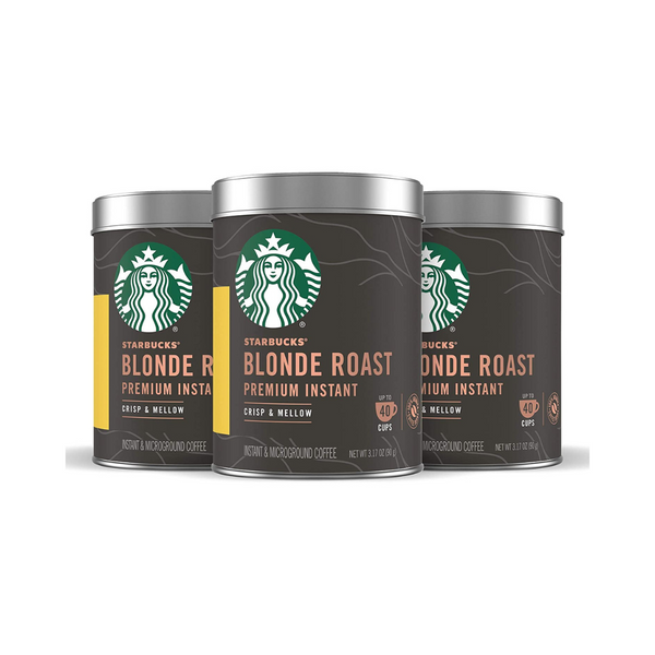 Paquete de 3 café instantáneo premium Starbucks de 3.17 oz