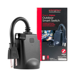 Enchufe de interruptor de CA inteligente para exteriores Enbrighten Zigbee con soporte de montaje