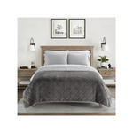 7-Pc Dearfoams Velvet Plush Quilt Bedding Set w/ Flannel Sheets (various sizes & colors)