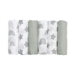 6 Pack Cotton Muslin Swaddle Blankets