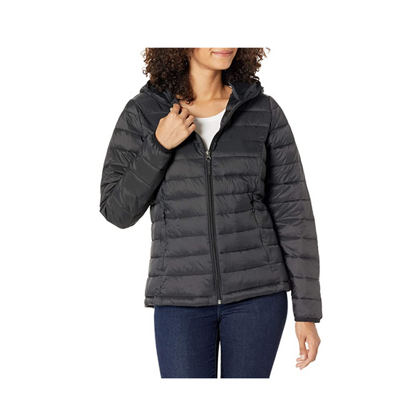 Chaqueta acolchada ligera de manga larga para mujer