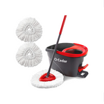 O-Cedar EasyWring Microfiber Spin Mop & Bucket + 2 Extra Refills