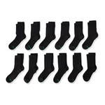 12 Pack Of Hanes Boys’ Extra Durable Crew Black Socks