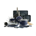Juego de utensilios de cocina antiadherentes de cerámica Blue Diamond de 30 piezas