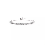 14K White Gold Tennis Bracelets with crystals from Swarovski Adjustable