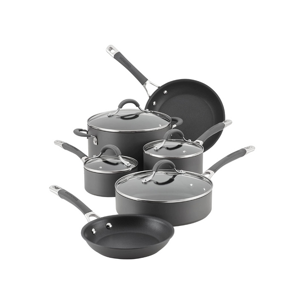 Circulon Radiance 10 Piece Hard Anodized Nonstick Cookware Pots and Pans Set