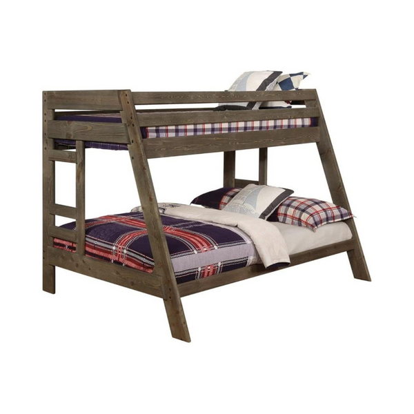 Coaster Home Furnishings Wrangle Hill Built-in Ladder Gun Twin Over Full Bunk Bed