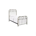 Walker Edison Adelia Platform Twin Bronze Bedframe