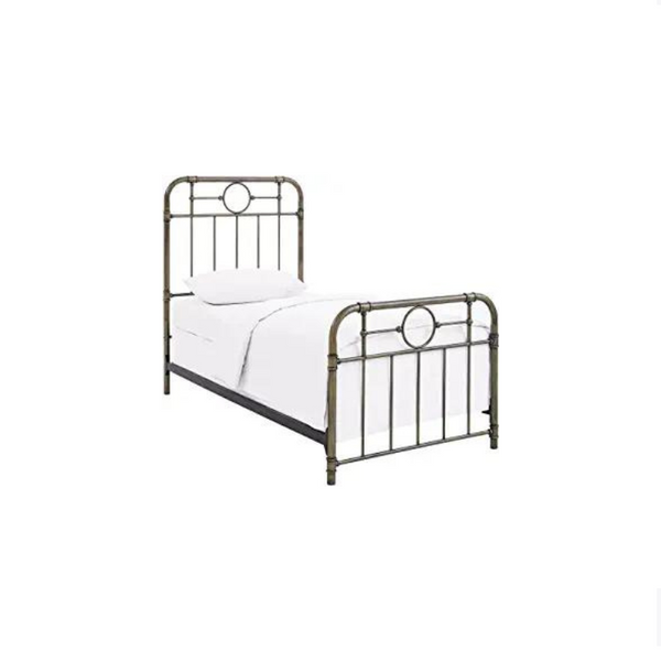 Walker Edison Adelia Platform Twin Bronze Bedframe