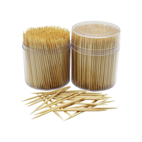 Palillos de dientes de madera de bambú de 1000 piezas