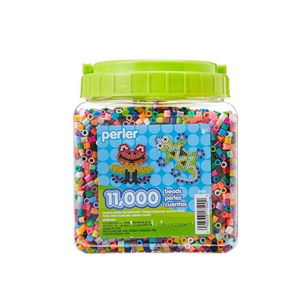 Perler Beads Surtido de cuentas fusibles multicolores para manualidades infantiles, 11000 piezas