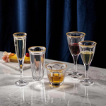 Set of 2 European Crystal Red Wine, White Wine and Champagne Glasses On Sale