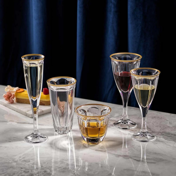 Juego de 2 copas europeas de cristal para vino tinto, vino blanco y champán en oferta