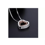 Double Heart Pendant Cecklace Made With Crystals from Swarovski