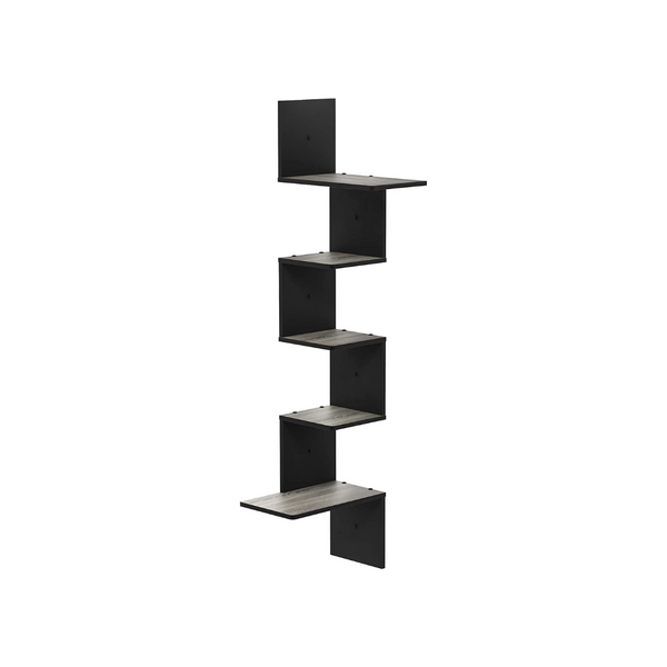 5-Tier Furinno Rossi Wall Mounted Shelves (French Oak)