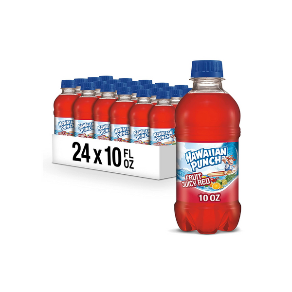 Hawaiian Punch Fruit Juicy Red, 10 fl oz bottles (Pack of 24)