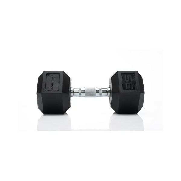 Tru Grit Fitness Rubber Hex Dumbbells: 20-Lb