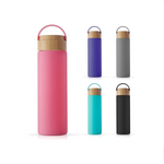20oz Borosilicate Glass Water Bottle with Strap