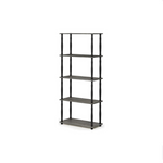 Furinno Turn-N-Tube 5-Tier Multipurpose French Oak Grey Bookshelf