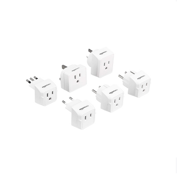 6 Pack World Travel Plug Adapter Set
