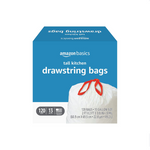 120 Amazon Basics 13 Gallon Tall Kitchen Drawstring Trash Bags