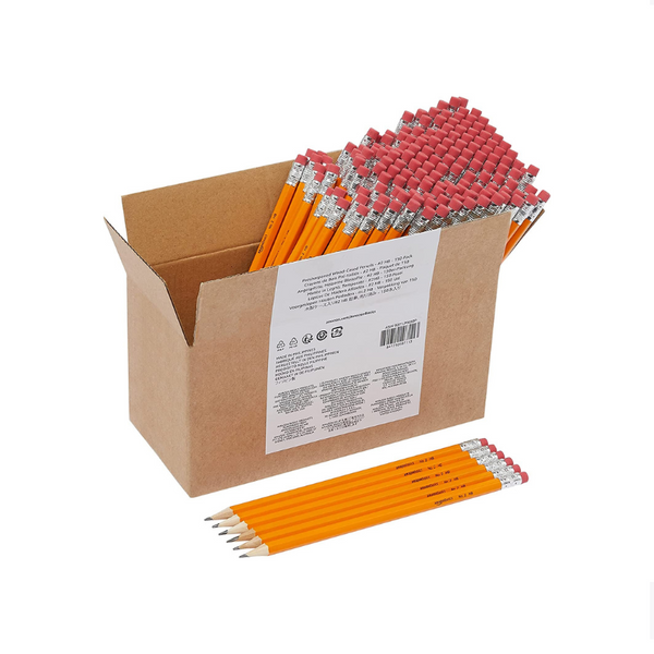 150 Amazon Basics Woodcased #2 Pre-sharpened Pencils