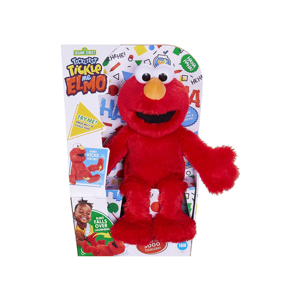 Sesame Street Tickliest Tickle Me Elmo Laughing Talking 14″ Elmo Plush
