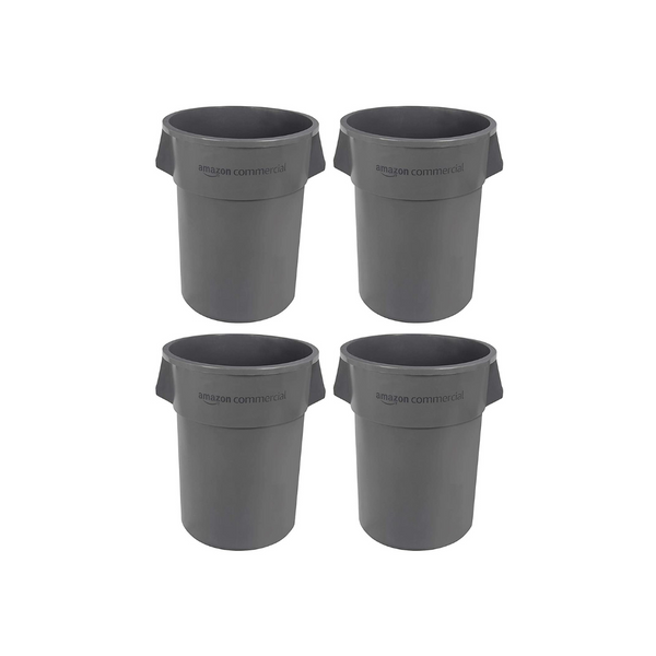 2 or 4 Pack Of 55 Gallon Heavy Duty Round Trash/Garbage Can