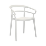 Amazon Basics White, Curved Back Dining Chair-Set of 2