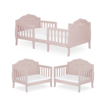 SweetPea Baby Rose 3-In-1 Convertible Blush Pink Toddler Bed