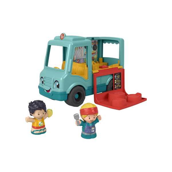 Fisher-Price Little People Serve It Up Food Truck, Push-Along Musical Toy Vehicle