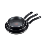T-fal Specialty 3 Piece Initiatives Nonstick Inside And Out Frying Pan Set