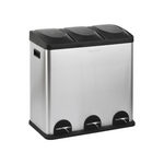 16-Gallon Step N' Sort 3-Compartment Garbage Can & Trash Recycling Bin