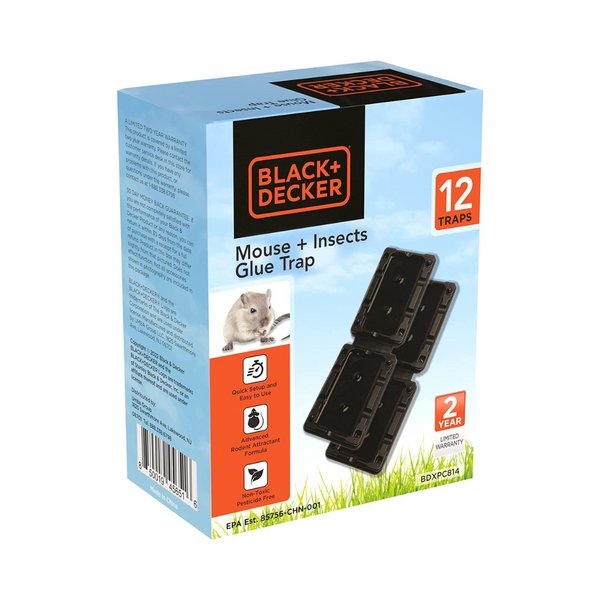 Pack Of 12 BLACK+DECKER Mouse And Bug Traps
