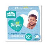 Pack of 504 Pampers Baby Wipes Complete Clean Baby Fresh Scent
