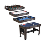MD Sports Table Tennis, Slide Hockey, Foosball, And Billiards 54” 4-In-1 Combination Game Set
