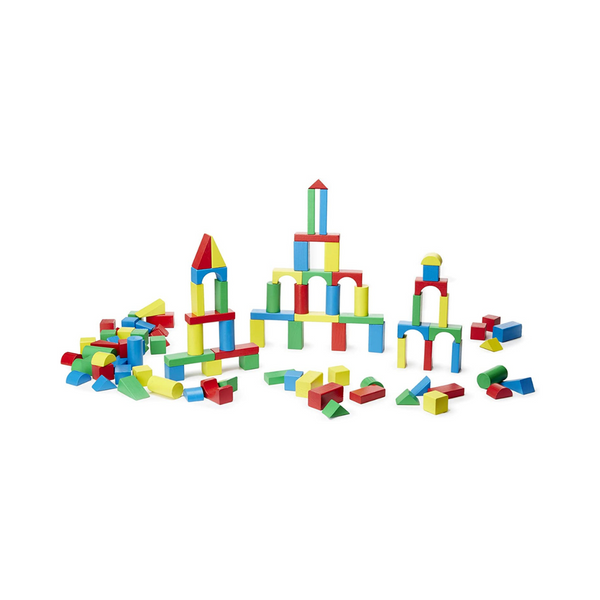 Melissa & Doug Wooden Building Block Set - 200 Blocks