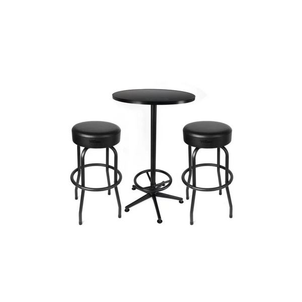 Hyper Tough 3-Piece Shop Pub Table & Bar Stool Set