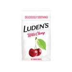 Luden’s Wild Cherry Throat Drops | Deliciously Soothing | 30 Drops | 1 Bag
