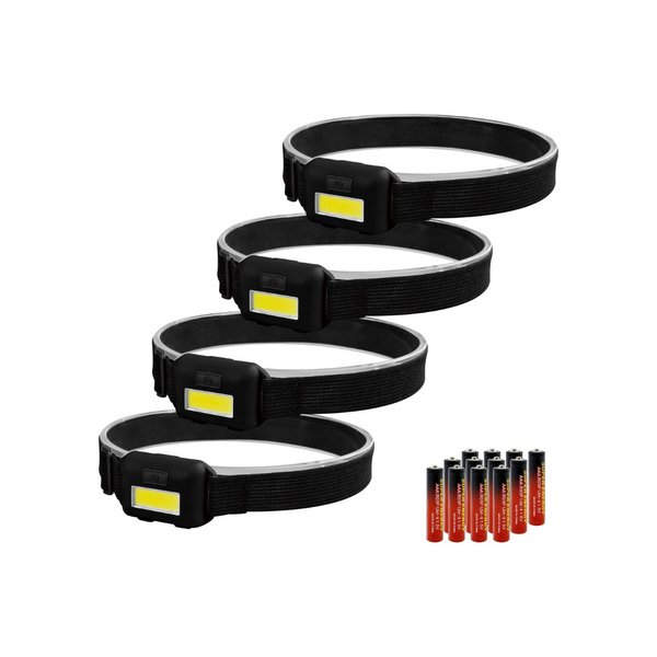 Linterna frontal LED de 4 unidades