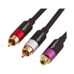 10-Pack 12" Amazon Basics RCA Y-Adapter Splitter Cable