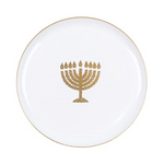 30-Pack Chanukah Collection White Plastic Party Plates