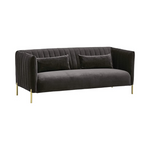 Rivet Frederick Mid-Century Channel Tufted Velvet Sofa Couch