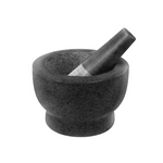 Juego de mortero y maja ChefSofi de granito para 2 tazas con exterior pulido