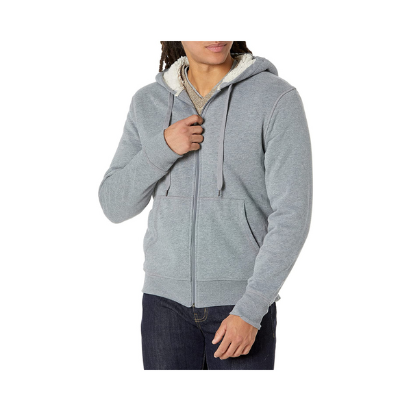 Amazon Essentials Men's Sherpa-Lined Full-Zip Hooded Fleece Sweatshirt